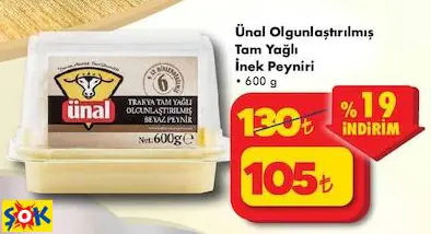 ÜNAL OLGUNLAŞTIRILMIŞ TAM YAĞLI İNEK PEYNİRİ ÜNAL OLGUNLAŞTIRILMIŞ TAM YAĞLI İNEK PEYNİRİ